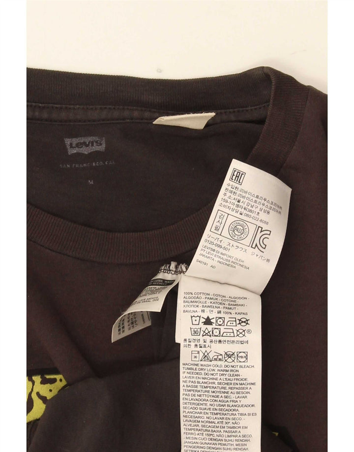 Levi's Hombre Camiseta Gráfica Top Algodón Gris Medio