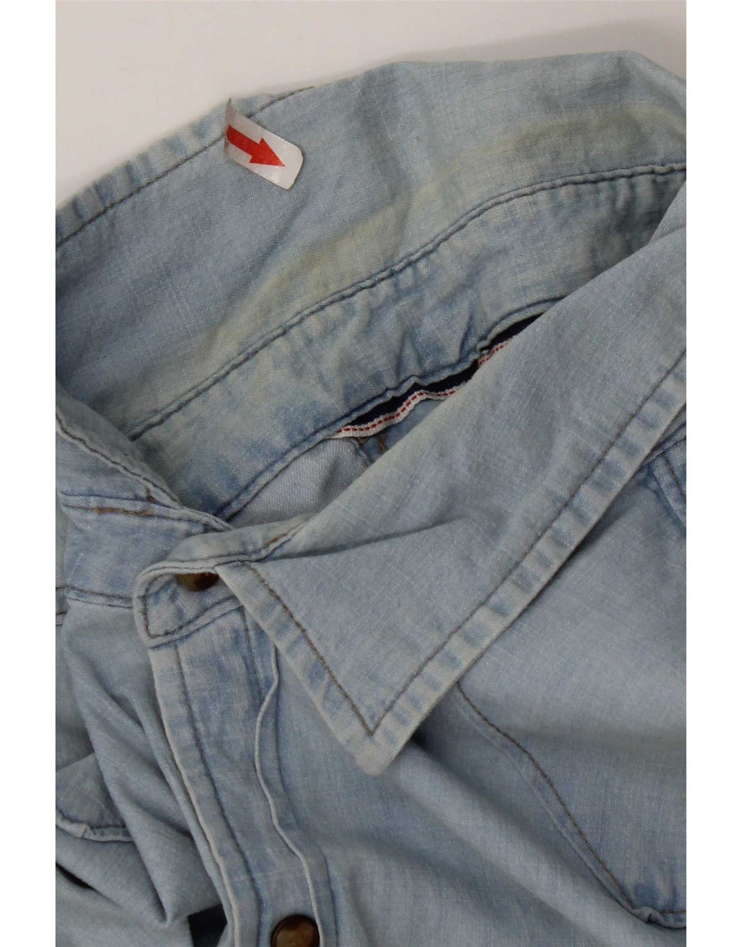 Camisa Vaquera Wrangler Hombre Algodón Azul Medio
