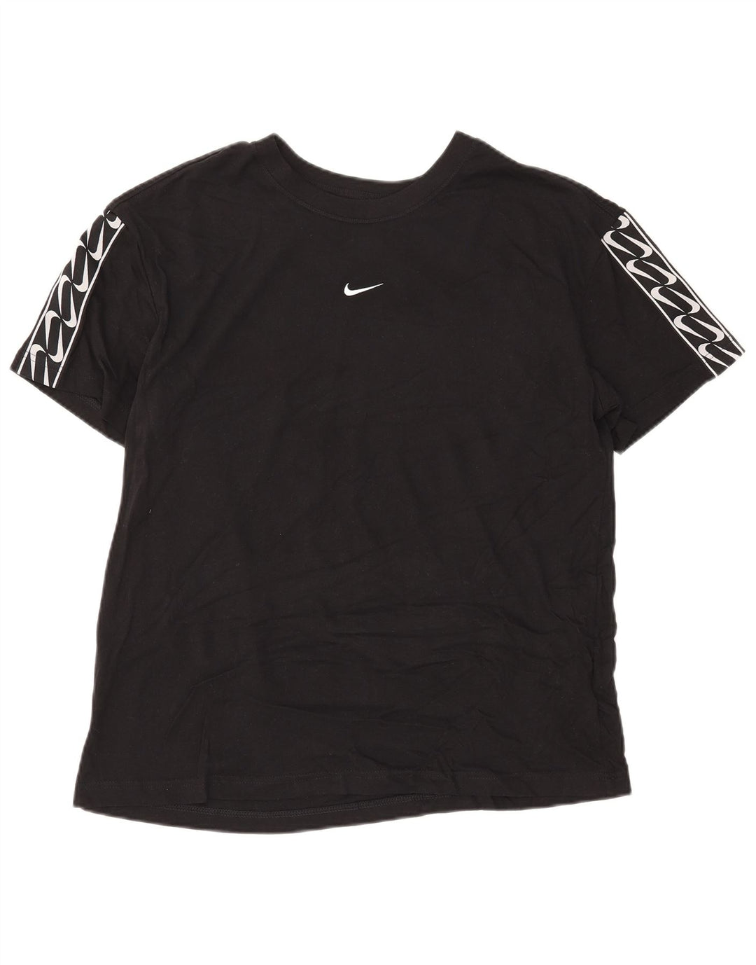Nike Camiseta gráfica para hombre Top mediano de algodón negro