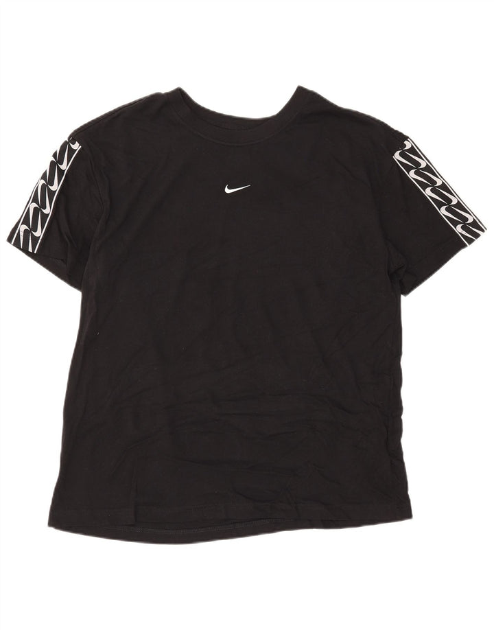 Nike Camiseta gráfica para hombre Top mediano de algodón negro