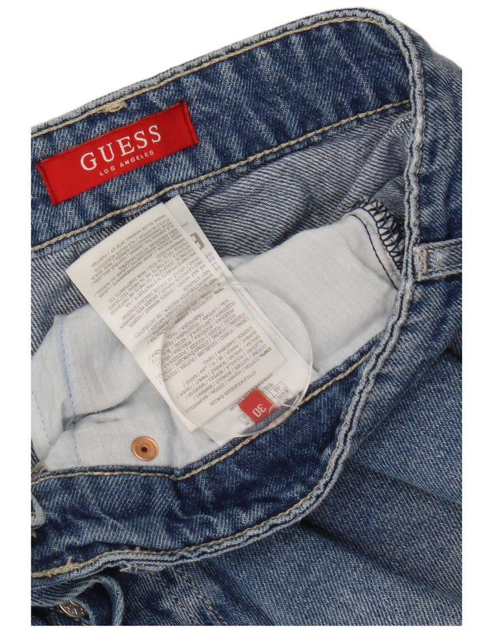 Shorts Guess Mujer Denim W30 Azul Medio Algodón