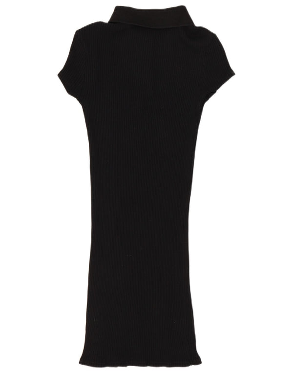 Urban Outfitters Vestido tipo jersey de manga corta con cuello polo para mujer UK 4 XS Negro