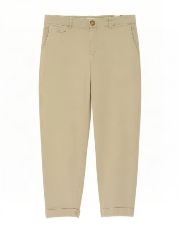 Zara Mujer Pantalones Cortos Rectos EU 38 Small W28 L25 Algodón Verde
