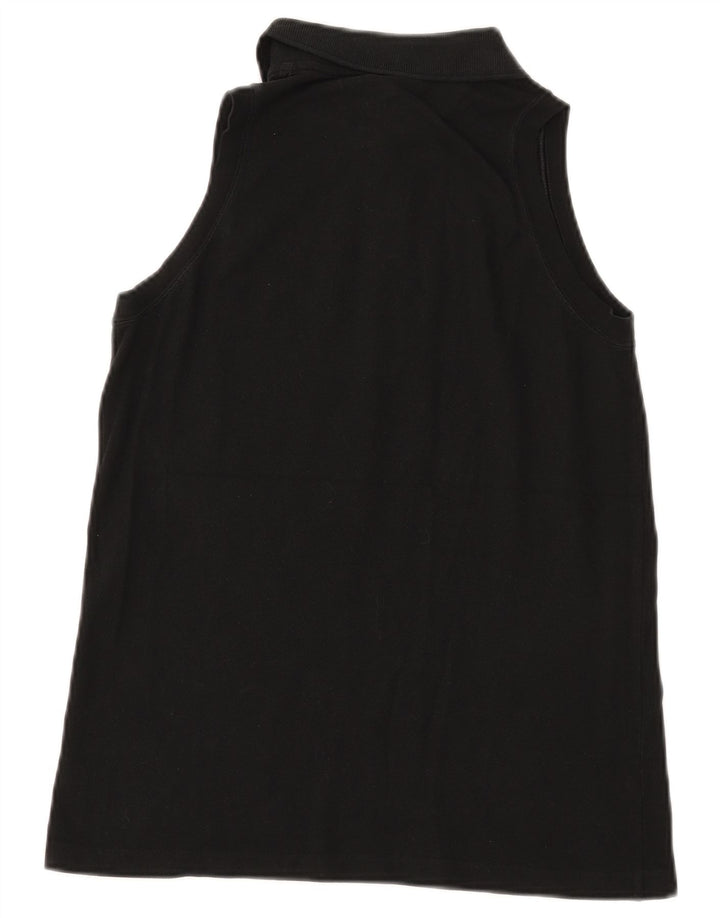Polo Lacoste Mujer Sin Mangas Talla 40 Mediano Negro Algodón