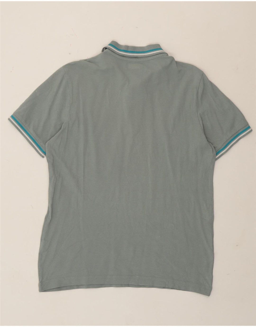 Kappa Polo Hombre Grande Gris Algodón