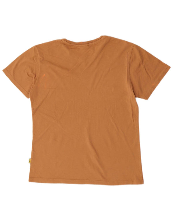 POP 84 Camiseta Hombre Top Small Marrón Algodón