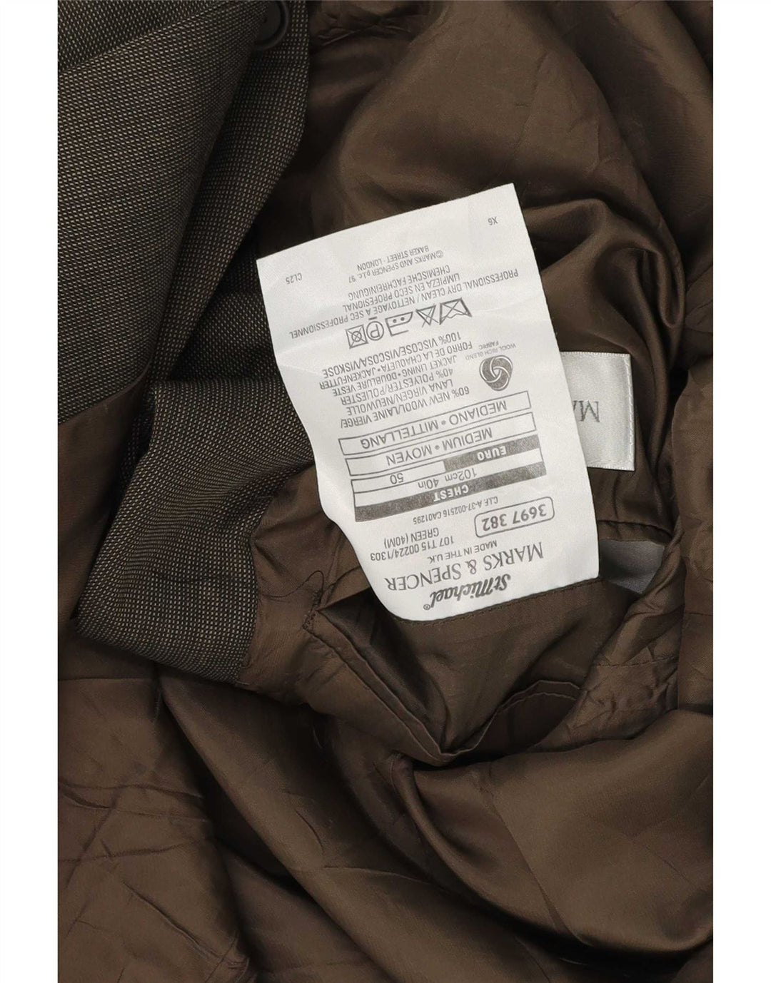 Marks & Spencer Chaqueta St. Michael Blazer para Hombre UK 40 Verde Medio