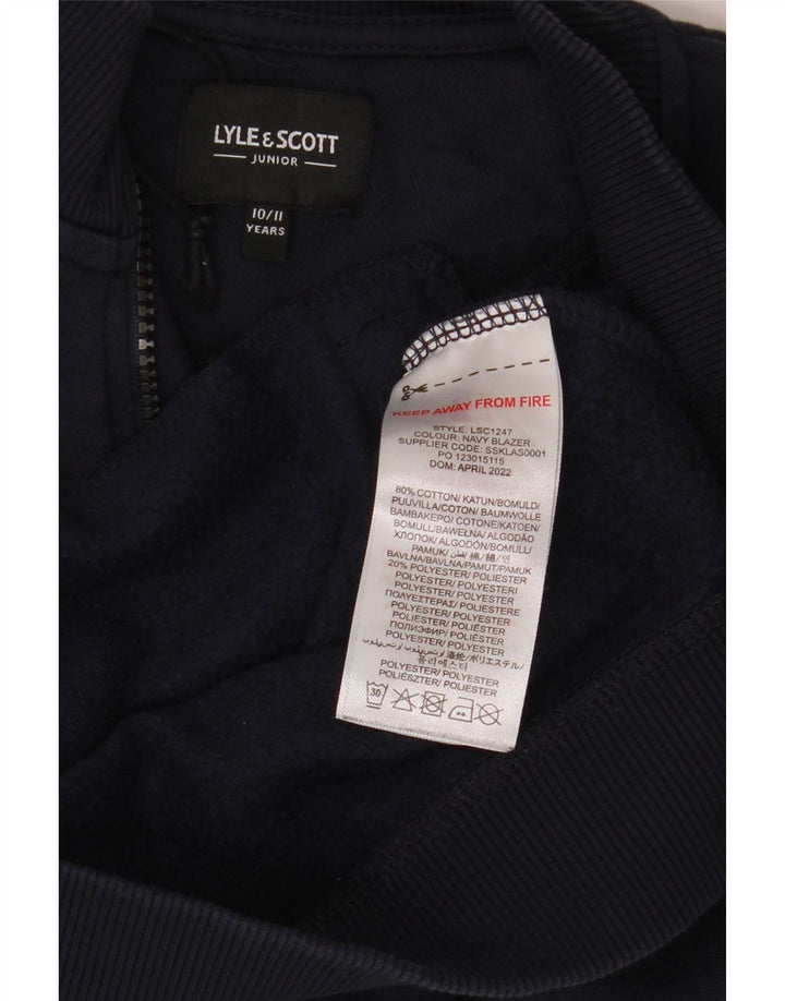 Lyle & Scott Chaqueta de chándal para niños 10-11 años Azul Marino Algodón
