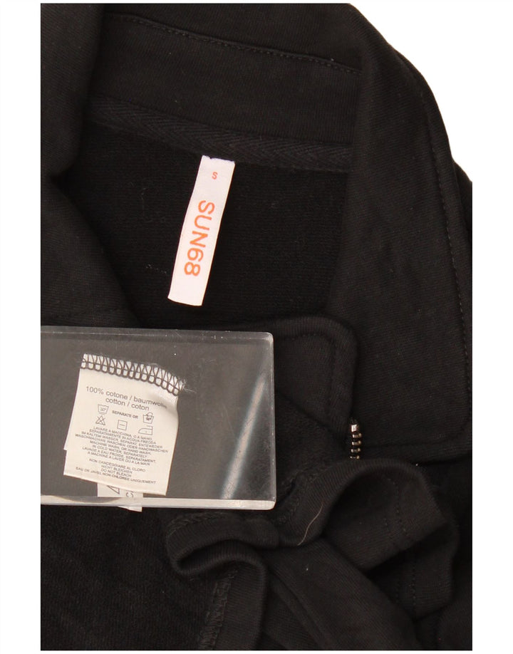 SUN68 Suéter tipo cárdigan para mujer UK 10 Small Algodón negro