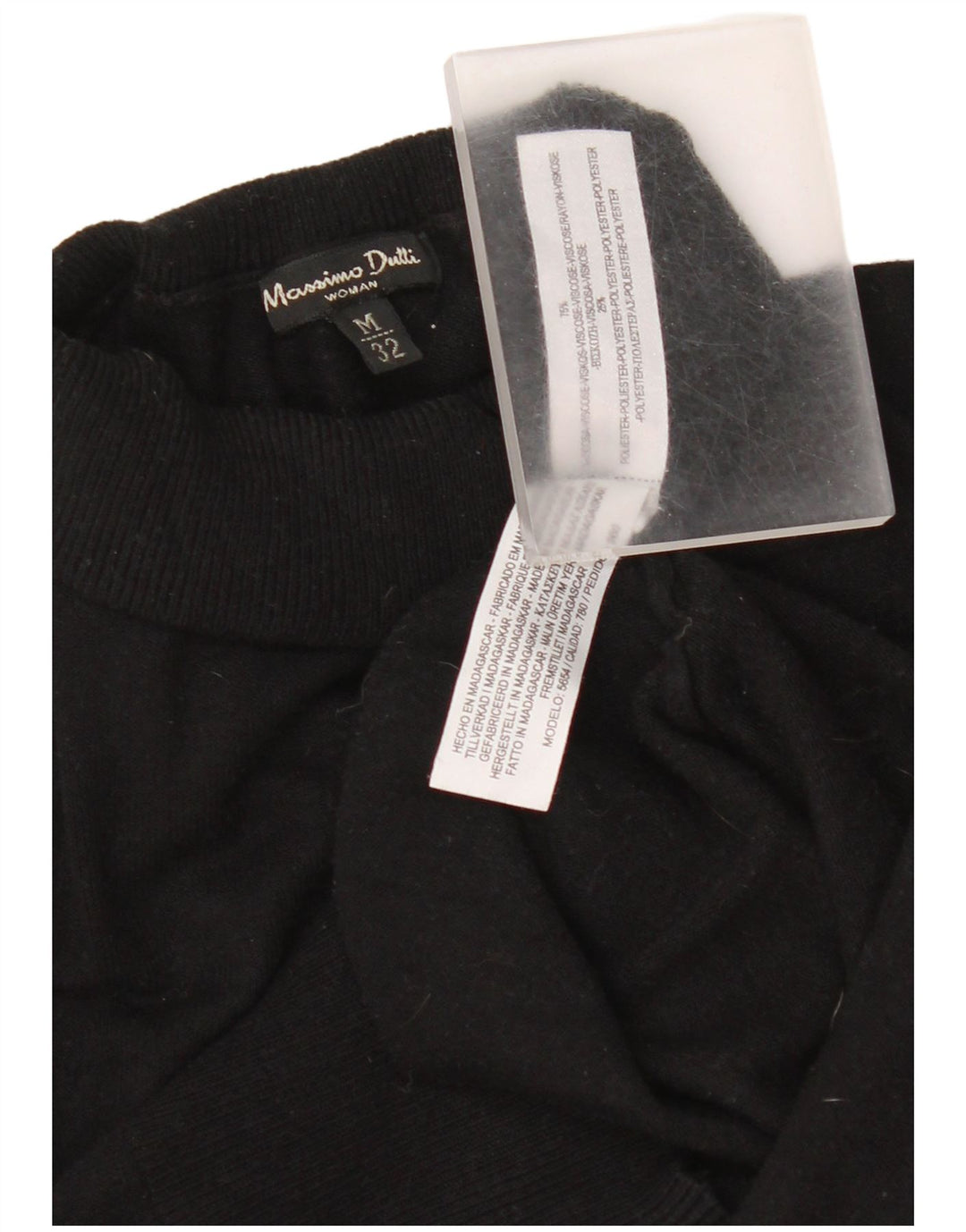 Massimo Dutti Jersey con cuello vuelto para mujer, talla 40, talla M, color negro