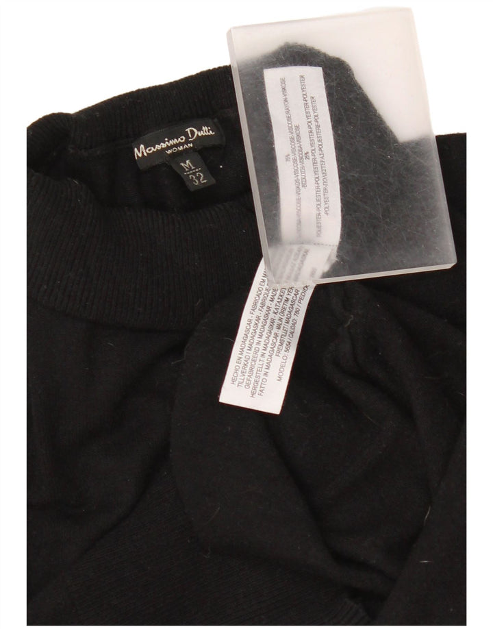 Massimo Dutti Jersey con cuello vuelto para mujer, talla 40, talla M, color negro