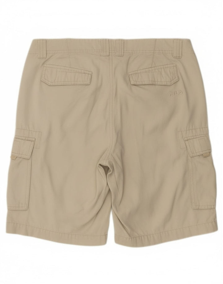 Fila Shorts Cargo Para Hombre Grande W34 Algodón Blanco Roto
