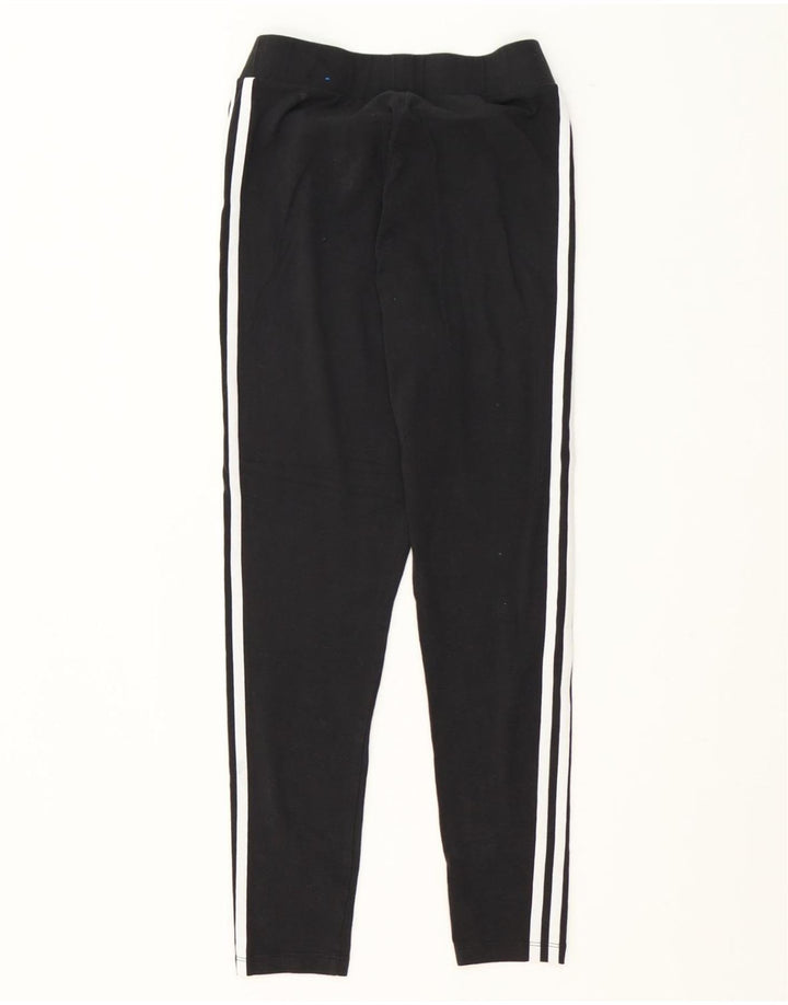 ADIDAS Womens Leggings UK 14 Medium Black Cotton Vintage Adidas and Second-Hand Adidas from Messina Hembry 