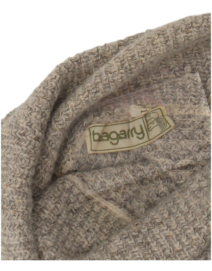 BAGARRY Suéter corto con cuello vuelto para mujer Reino Unido 14 Grande gris moteado