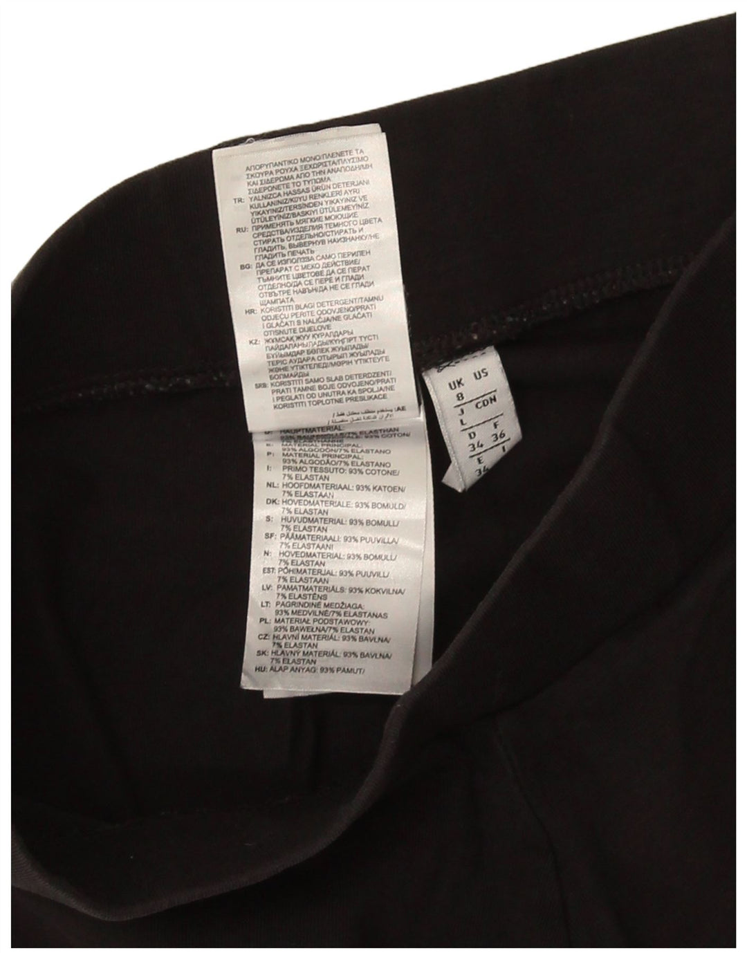 Adidas Leggings para mujer Reino Unido 8 Pequeño Algodón Negro