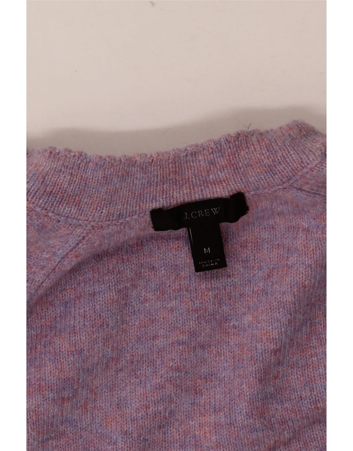 J. CREW Suéter tipo jersey con cuello redondo para mujer, talla 44, color morado mediano
