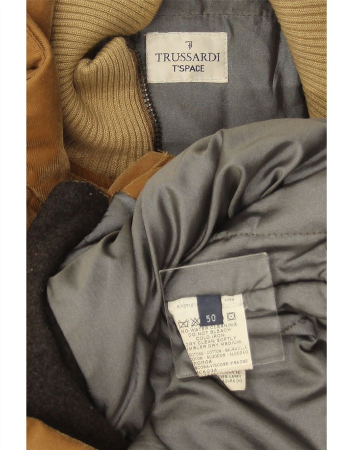 TRUSSARDI Chaqueta utilitaria para hombre IT 50 Large Beige Algodón
