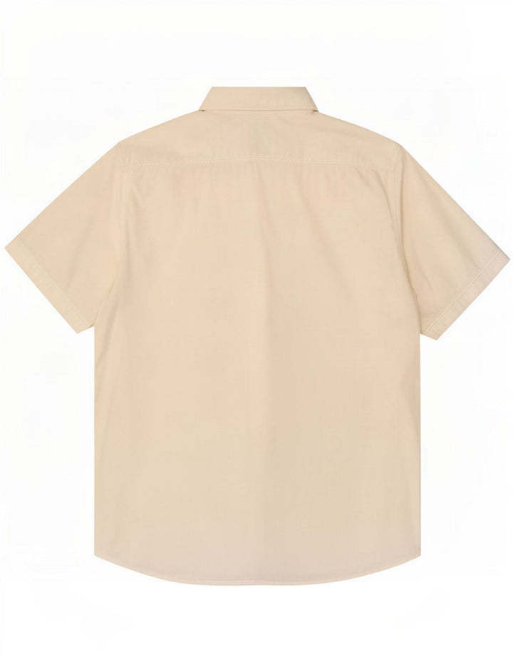 Benetton Hombre Camisa Manga Corta Mediana Algodón Blanco