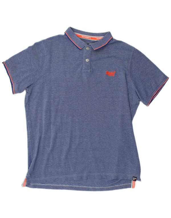 SUPERDRY Polo Hombre 3XL Algodón Azul