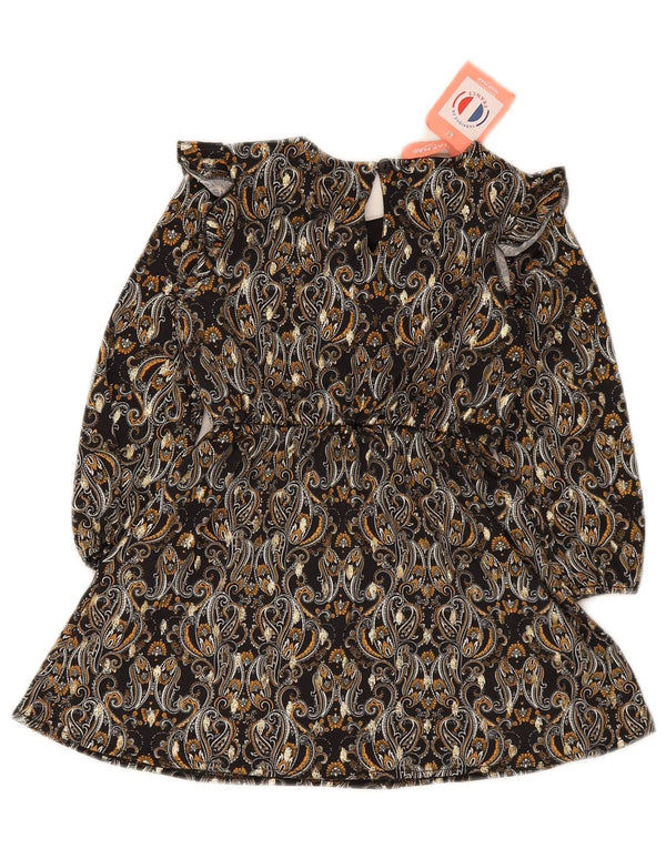 Naf Vestido Evasé Manga Larga Niña 3-4 Años Negro Paisley Poliéster