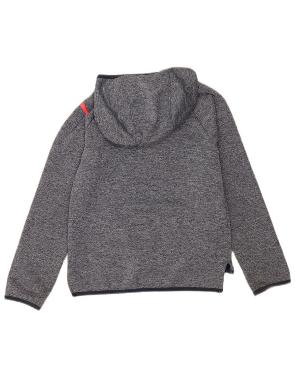 Nike - Sudadera con capucha para niña Dri Fit Graphic (10-11 años), talla mediana, azul marino