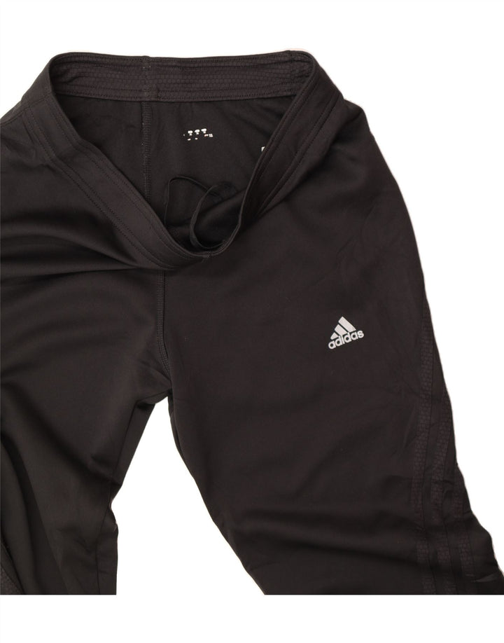 ADIDAS Womens Capri Tracksuit Trousers IT 42 Medium  Black Polyester Vintage Adidas and Second-Hand Adidas from Messina Hembry 