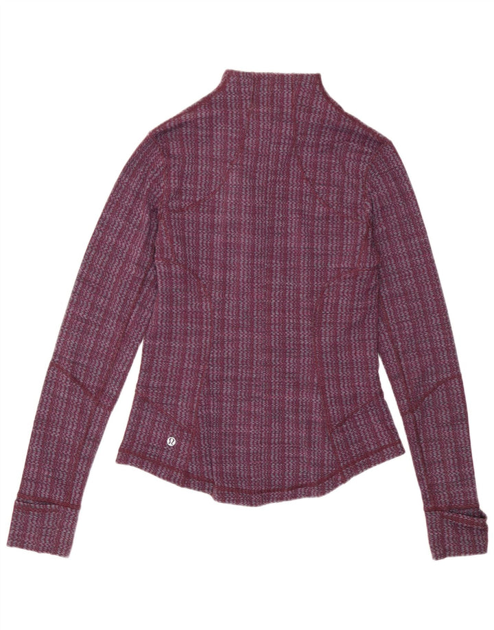 Lululemon - Chaqueta de chándal para mujer, talla 40, tamaño mediano, color burdeos, Chevron