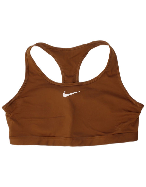 Nike Mujer Dri Fit Sujetador Deportivo Acolchado Top XL Marrón Deportes