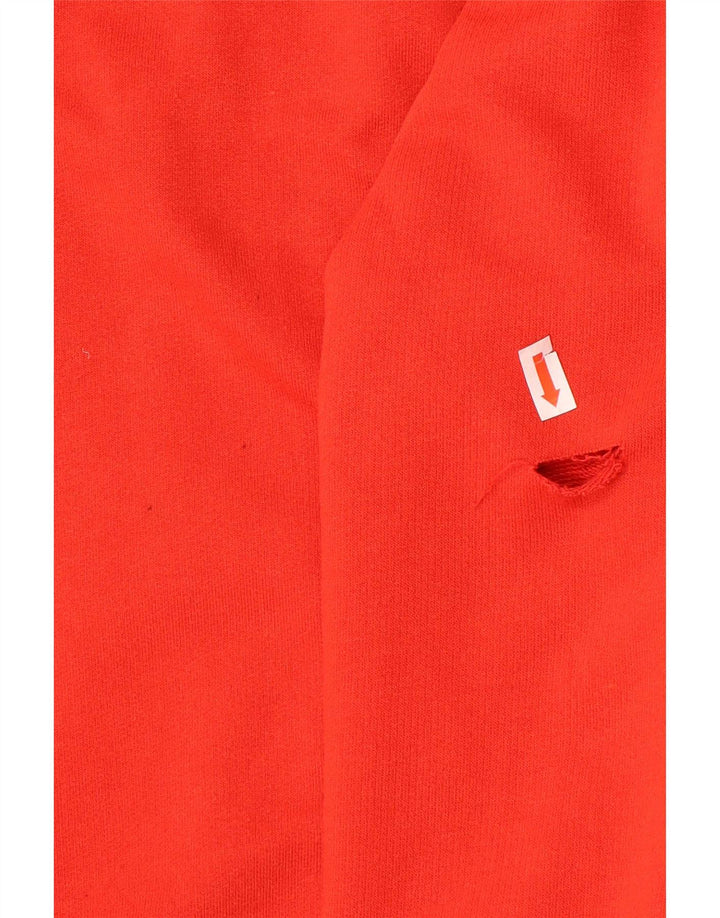 Kappa Hombre Sudadera Con Cremallera Y Cuello Jumper XL Algodón Rojo