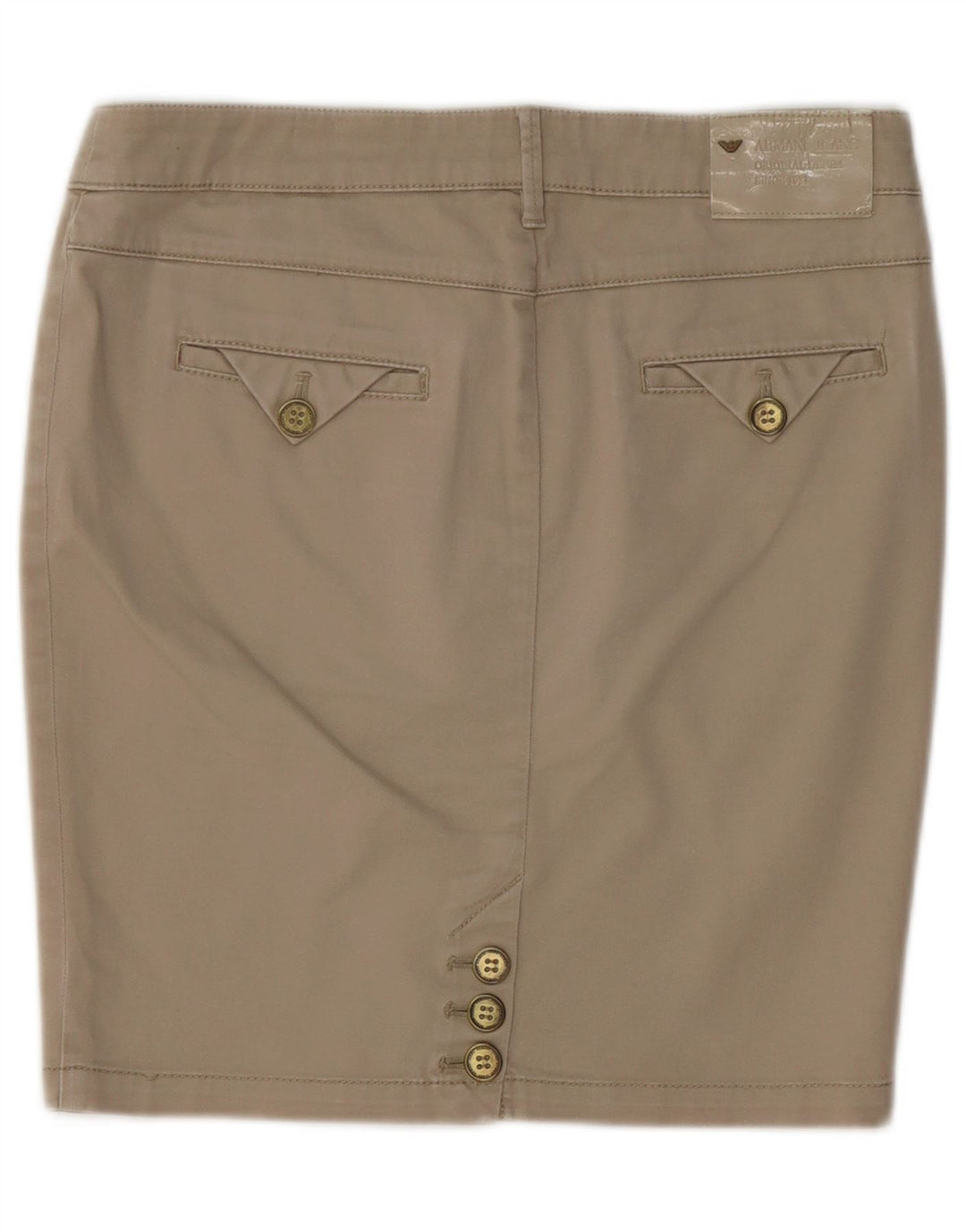 ARMANI Falda lápiz para mujer EU 40 Mediana W30 Algodón beige