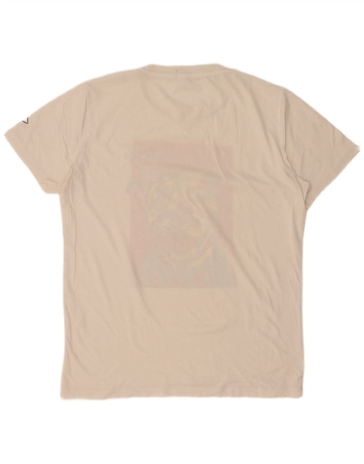 Replay Camiseta gráfica para hombre Top mediano blanco
