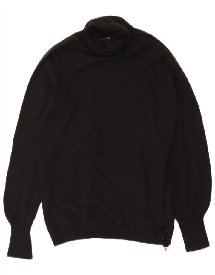 Zu Elements Suéter tipo jersey con cuello vuelto para mujer, talla 44, talla M, color negro