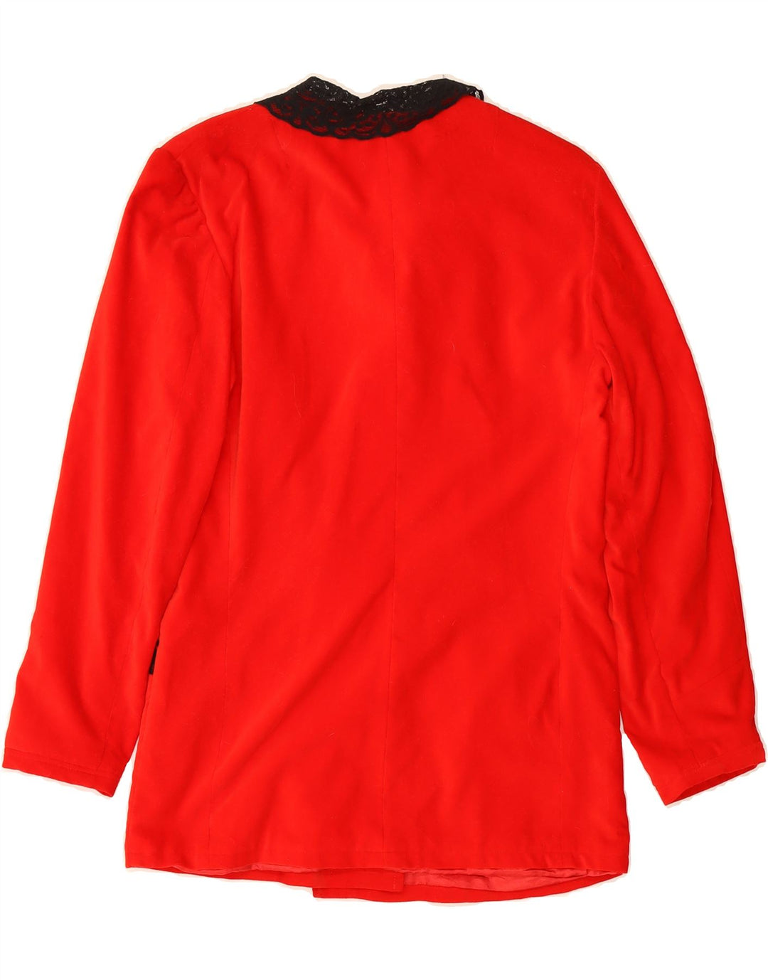 VINTAGE Womens Longline Double Breasted Blazer Jacket UK 14 Medium Red Vintage Vintage and Second-Hand Vintage from Messina Hembry 