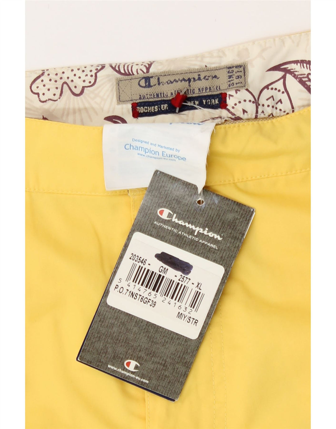 Champion Bañador Gráfico Hombre XL Poliamida Floral Amarillo