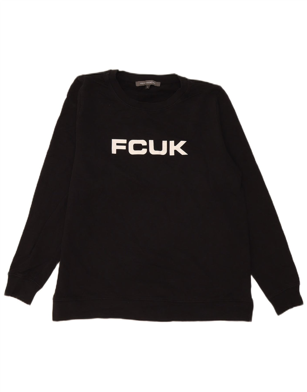 French Connection Sudadera Con Estampado De Hombre Jersey De Algodón Negro Mediano