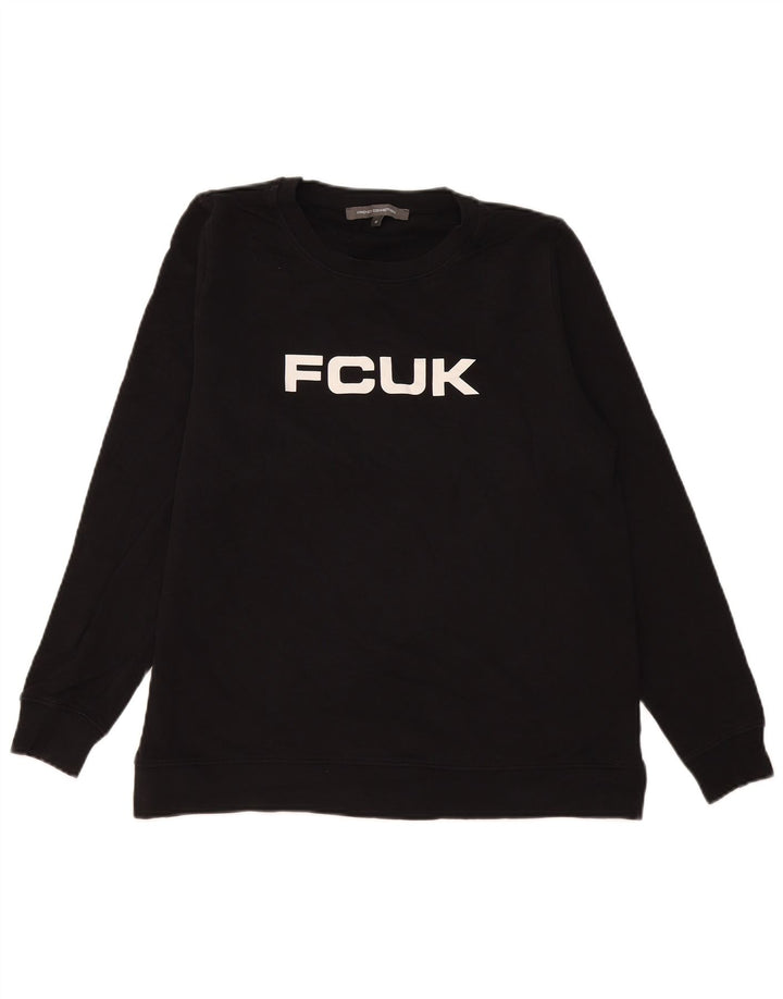 French Connection Sudadera Con Estampado De Hombre Jersey De Algodón Negro Mediano