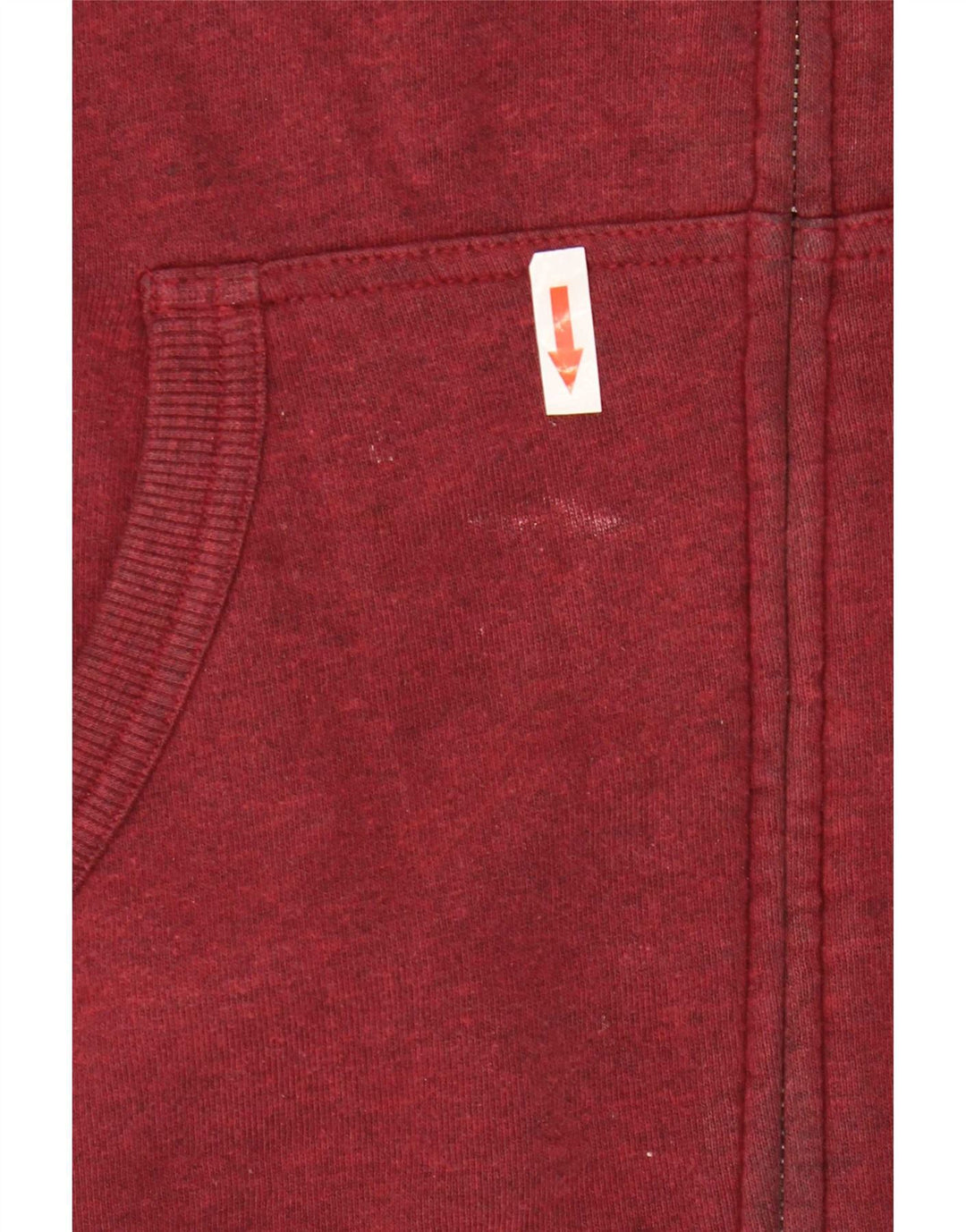 Vans Hombre Sudadera con capucha y cremallera gráfica de algodón burdeos medio
