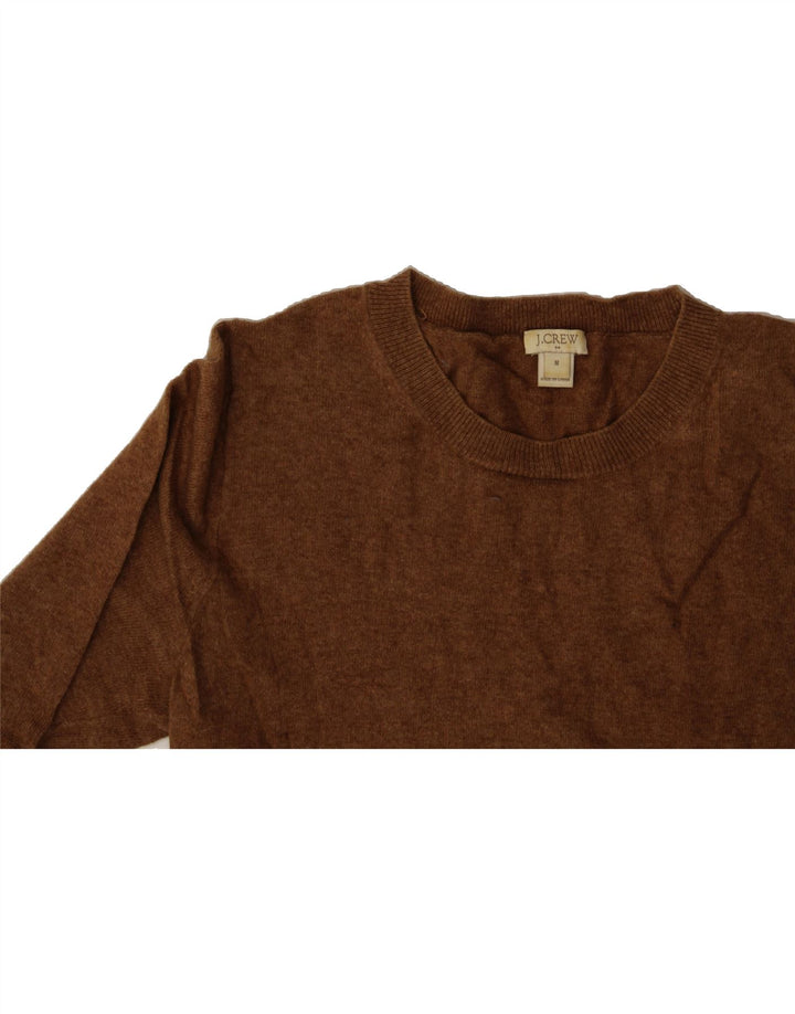 J. CREW Womens Crew Neck Jumper Sweater UK 12 Medium Brown Cotton Vintage J. Crew and Second-Hand J. Crew from Messina Hembry 
