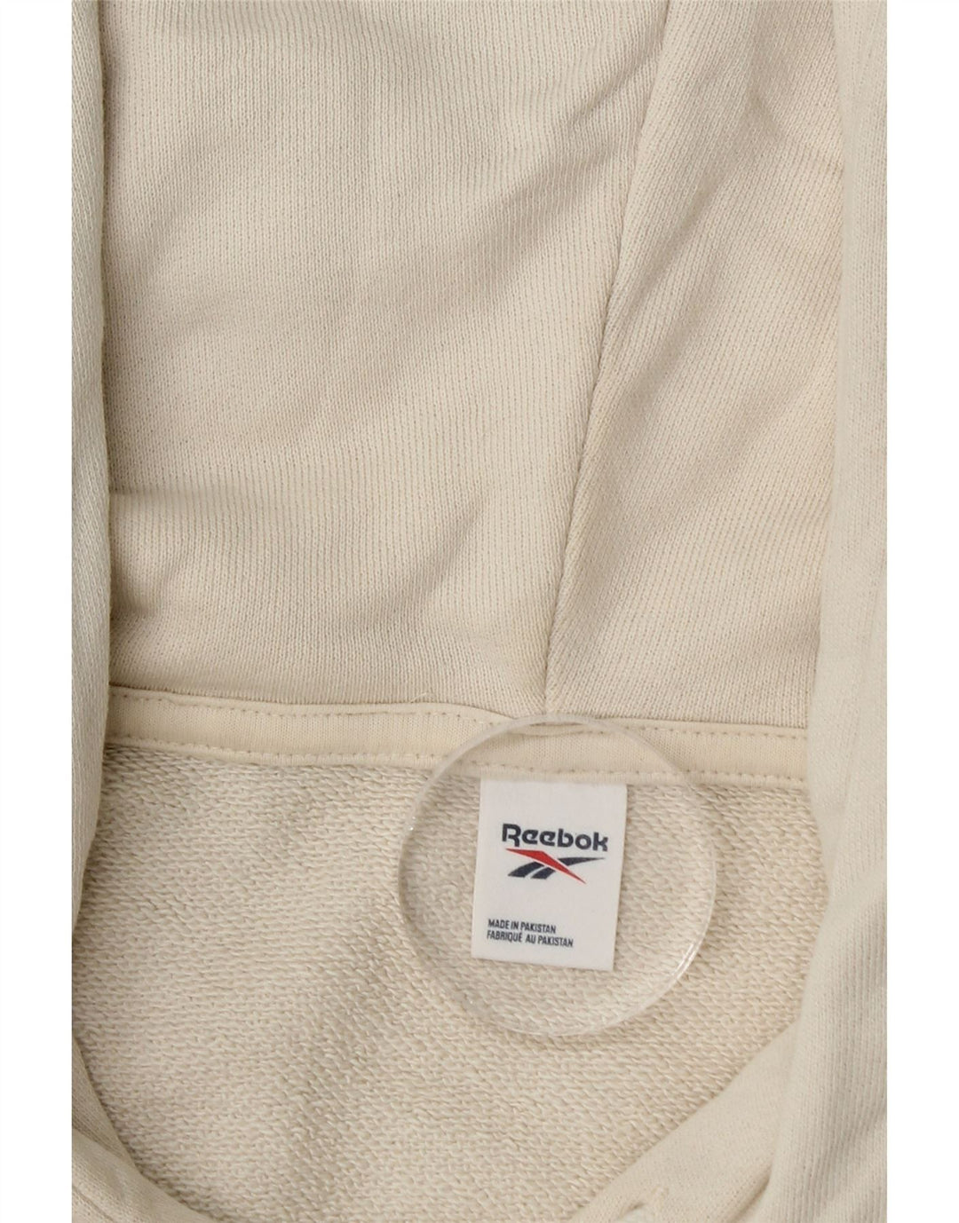 REEBOK Sudadera con capucha para hombre XL Blanco Algodón