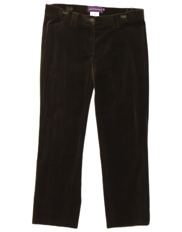 Metradamo Pantalones casuales de terciopelo para mujer EU 40 Medium W30 L25 Verde