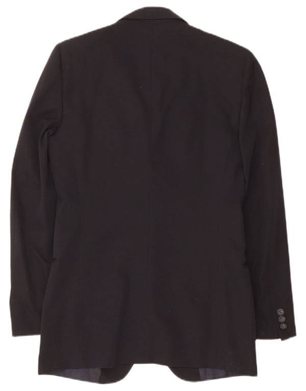 Abital Chaqueta tipo blazer de 2 botones para hombre IT 46 Small Lana azul marino