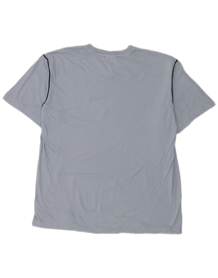 Camiseta Asics Hombre Top XL Algodón A Rayas Azul
