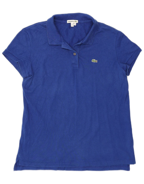 Polo Lacoste para mujer talla 42 algodón azul grande