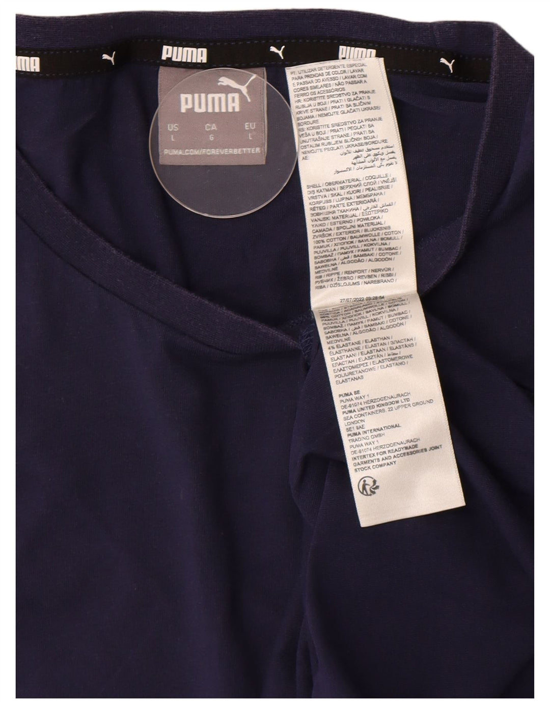 Camiseta Puma Hombre Top Grande Azul Marino Algodón