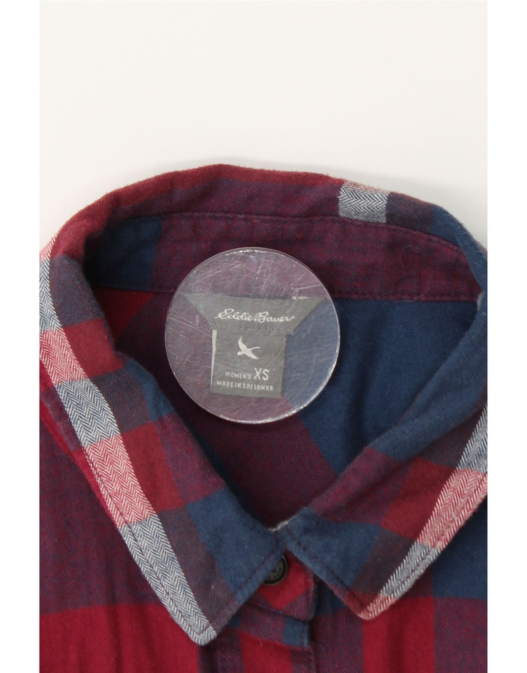 EDDIE BAUER Camisa de franela extragrande para mujer UK 6 XS Cuadros multicolores
