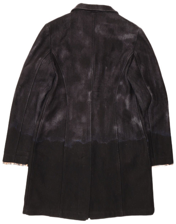 Abrigo Moschino para mujer UK 44 Lana en bloques de color negro mediano
