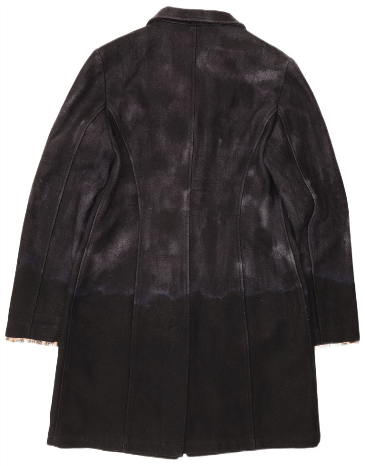 Abrigo Moschino para mujer UK 44 Lana en bloques de color negro mediano