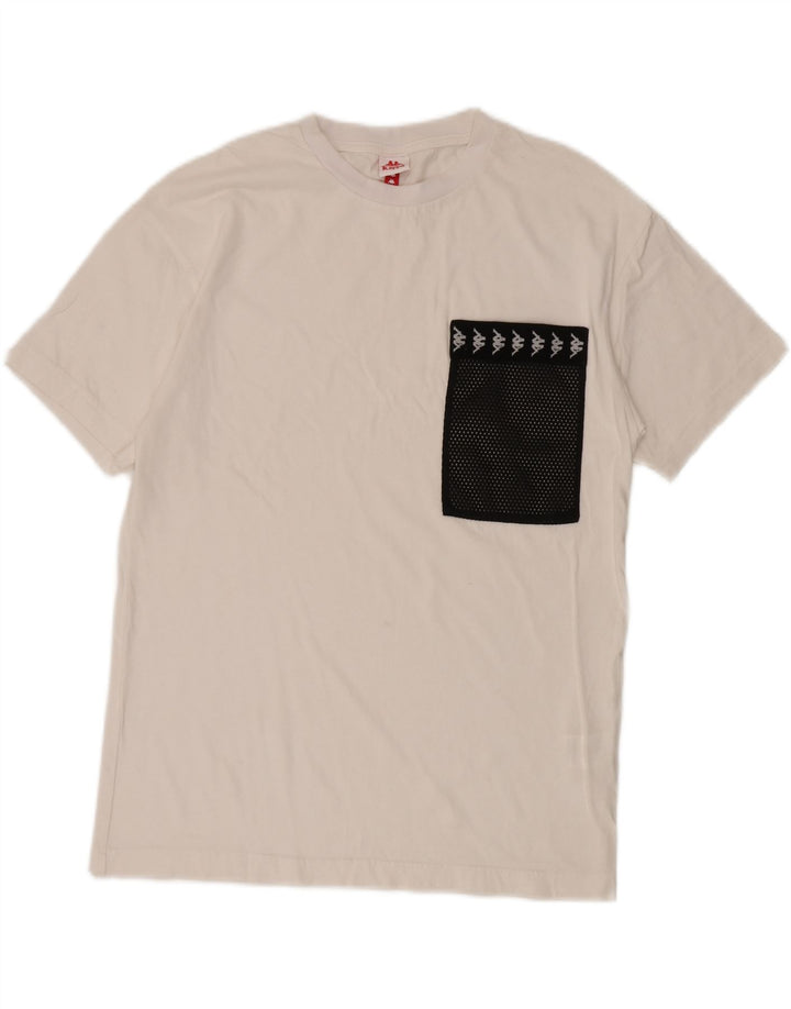 KAPPA Camiseta Hombre Top Medium Blanco Algodón