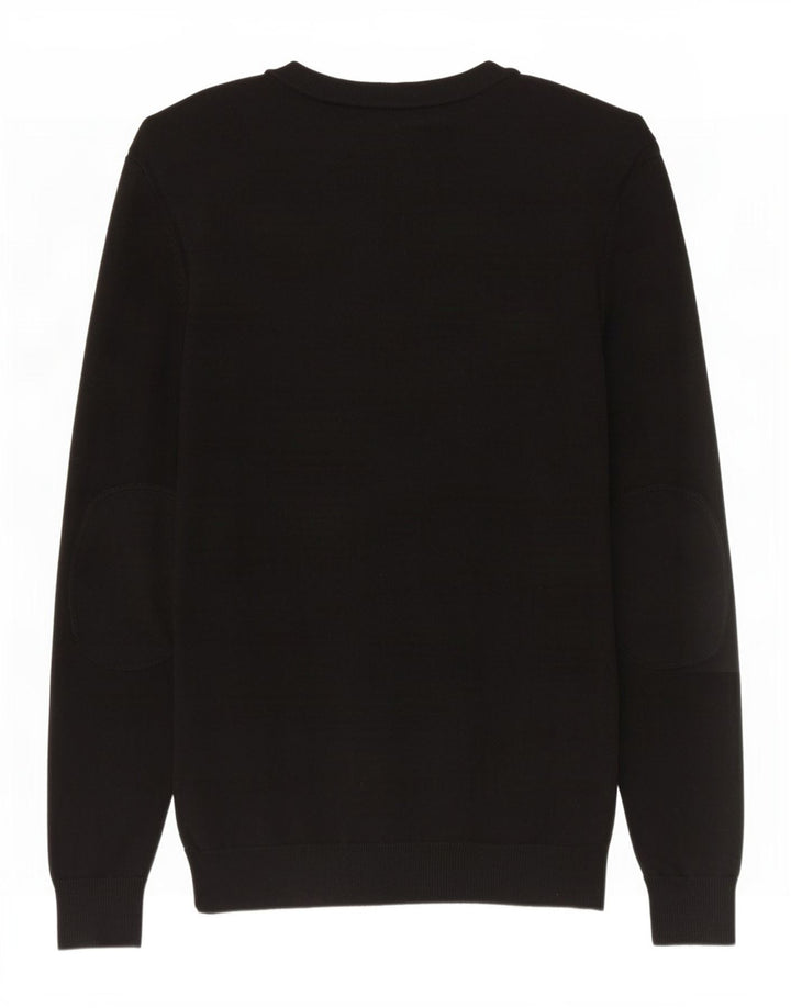 Jack & Jones Hombre Cárdigan Suéter Medio Algodón Negro