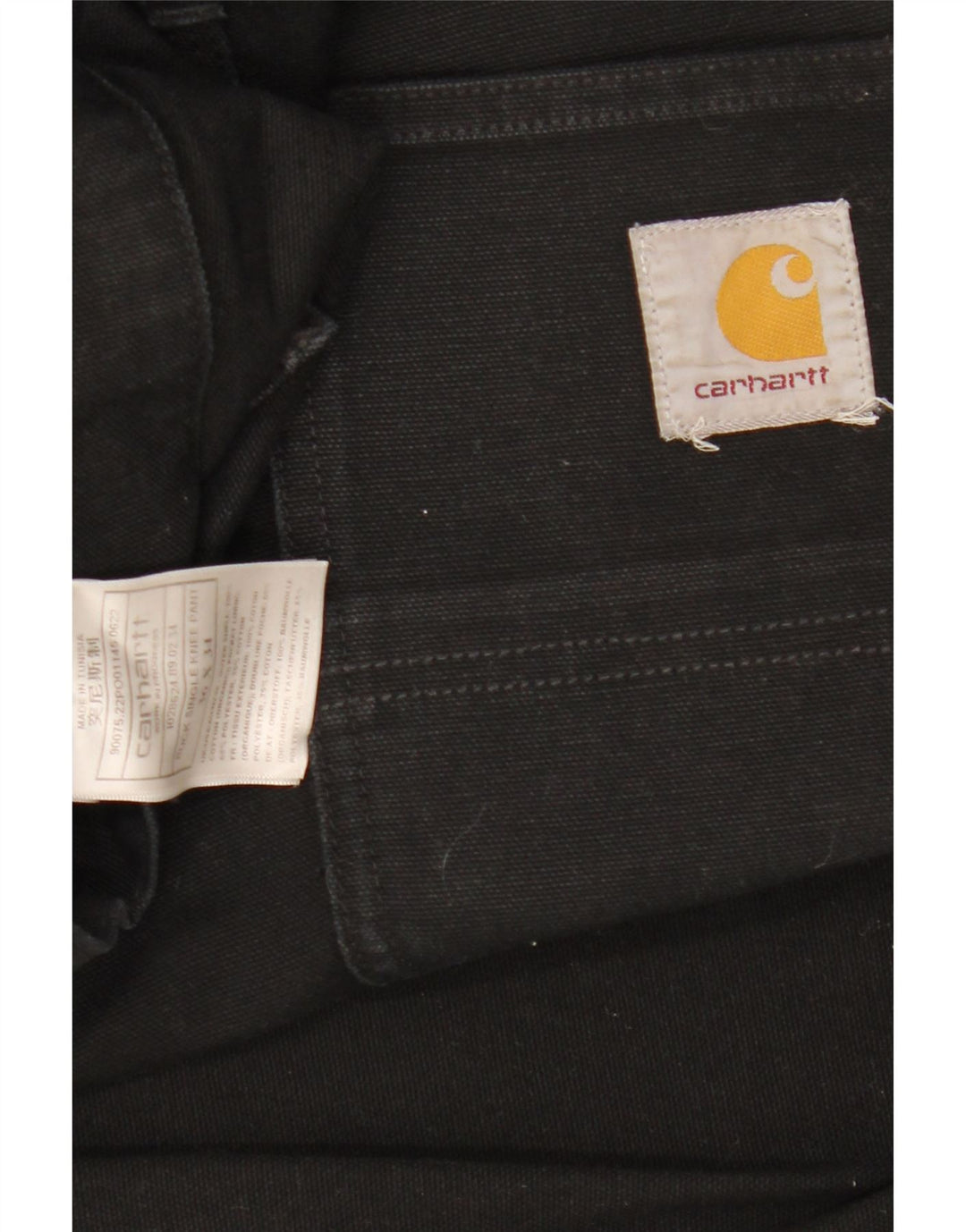 CARHARTT Pantalón cargo recto para hombre W36 L34 Poliéster negro